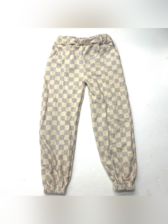 Nora Madison Other - Nora Madison Beige & Lavender Purple Checker Plaid Joggers Sweatpants Pants